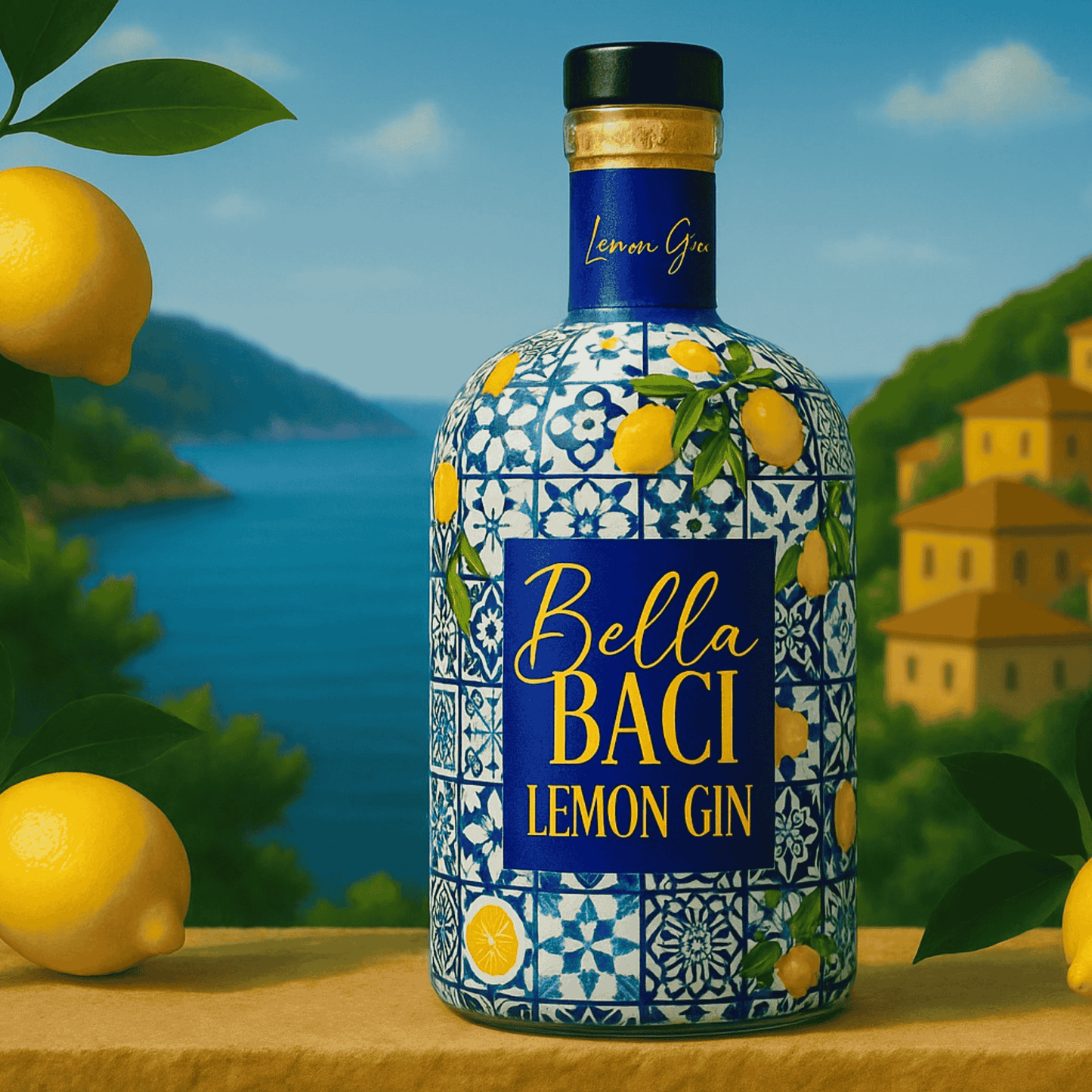 Bella Baci Lemon Gin 750ml β Citrus Elegance in Every Sip