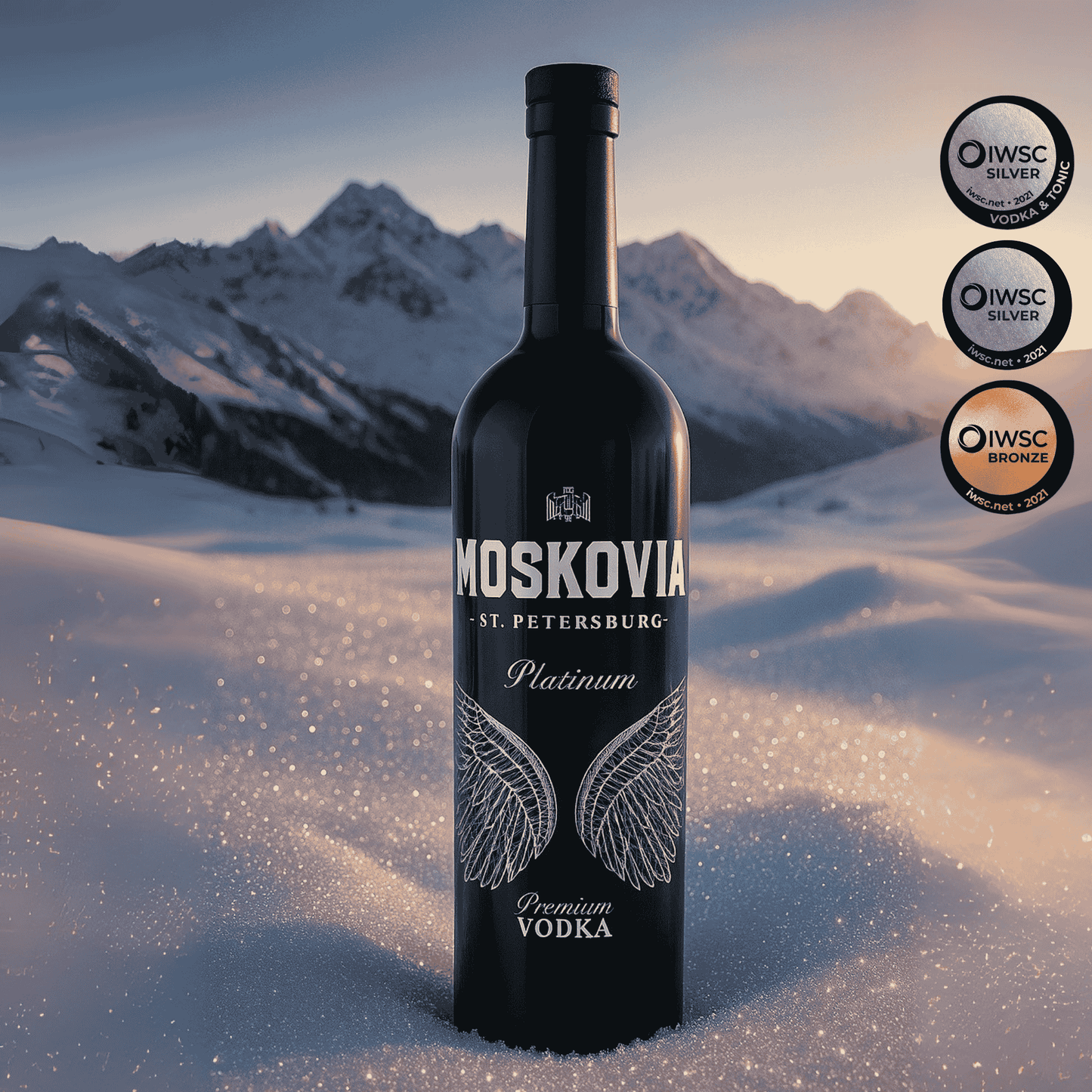 Moskovia Platinum Vodka 750ml β Award-Winning Premium Vodka