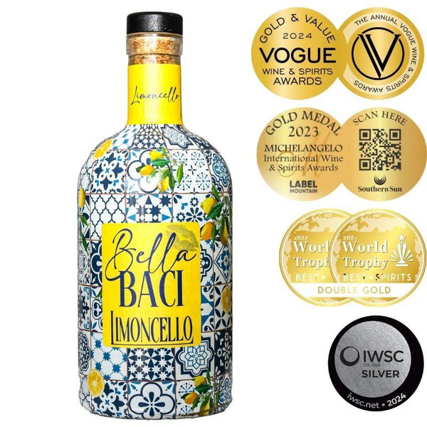 Bella Baci Limoncello 750ml - Award winning Natural Lemon Liqueur - Night Jackal Distillery