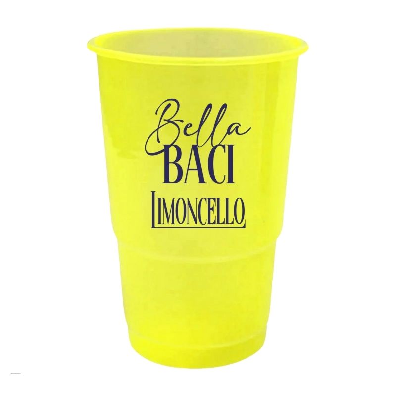 Bella Baci Branded Yellow Cups – 350ml Pack of 10