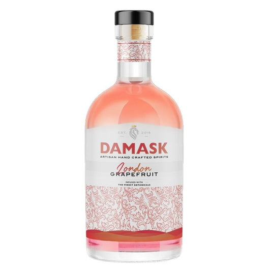 Damask Grapefruit Gin 750ml bottle, a zesty citrus gin with bold grapefruit flavour, perfect for cocktails and refreshing gin & tonics.